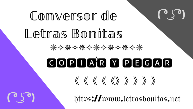 Convertidor De Letras Bonitas Para Copiar Y Pegar Archives Tipografias